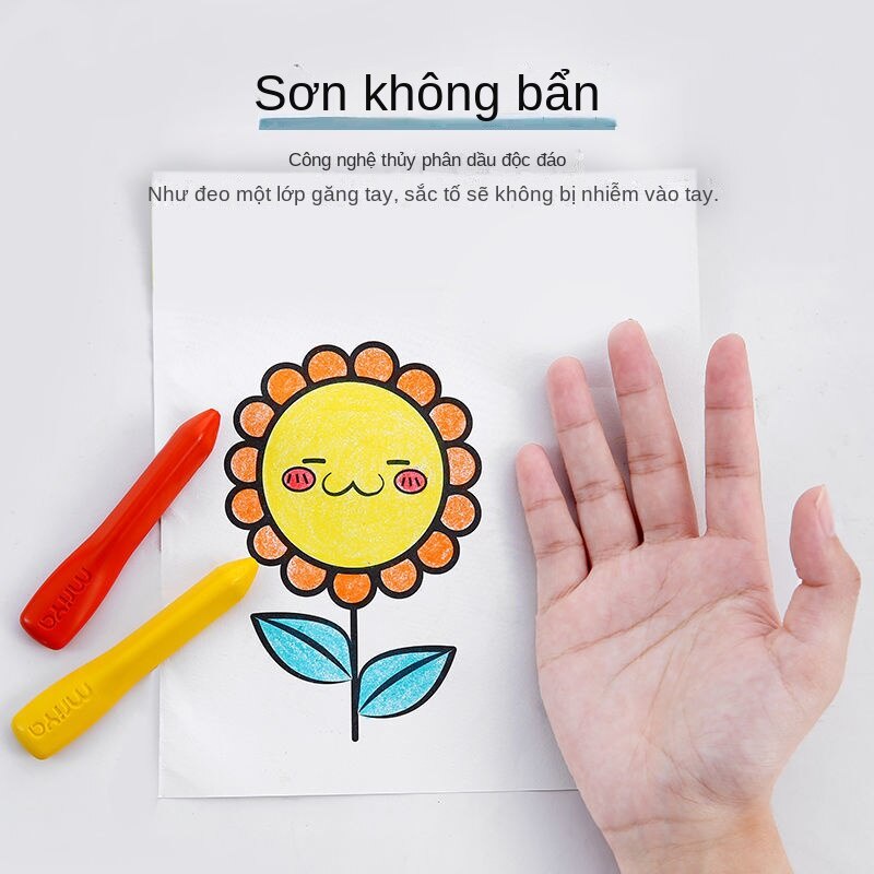Set 8 12 24 36 Bút Tô Màu Hữu Cơ Chất Lượng Cao Cho Bé
