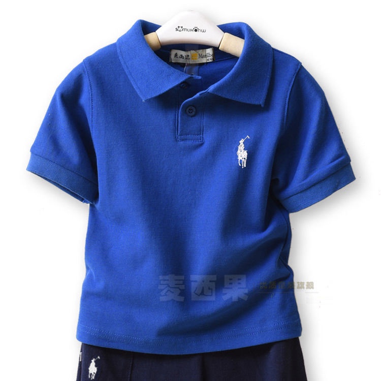 Áo Thun Polo Tay Ngắn Màu Sắc Đơn Giản Chất Liệu Cotton Mỏng Cao Cấp Thời Trang Cho Bé