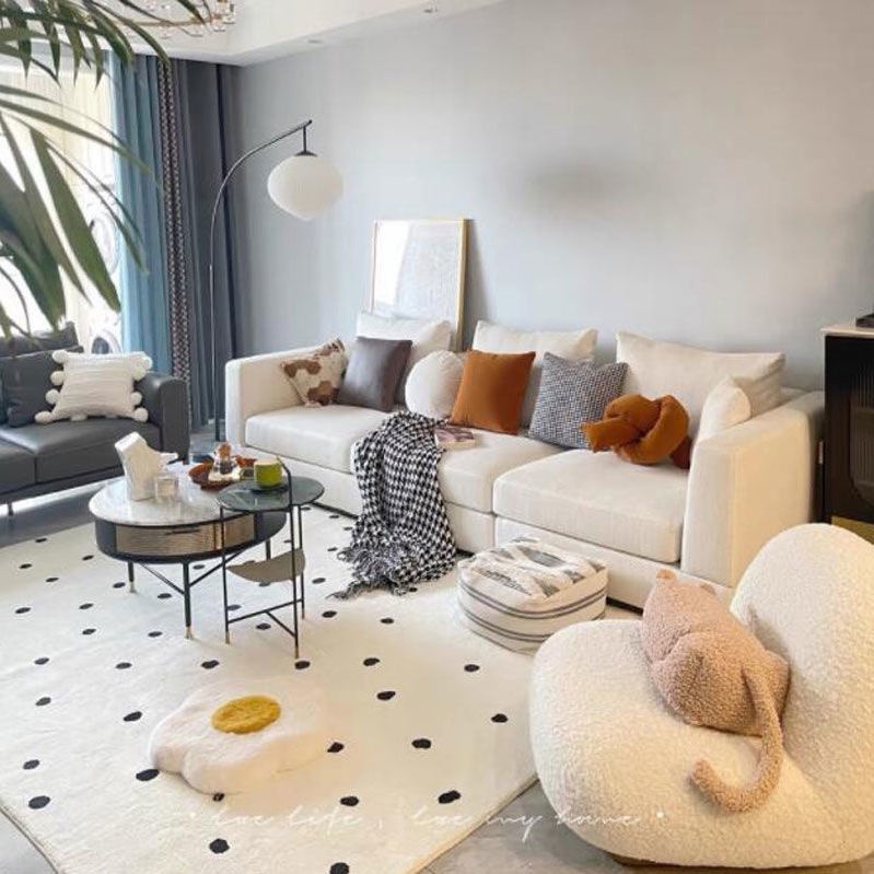 Thảm Lông Trải Sàn Phong Cách Mới Sang Trọng Cho Phòng Khách/Phòng Ngủ