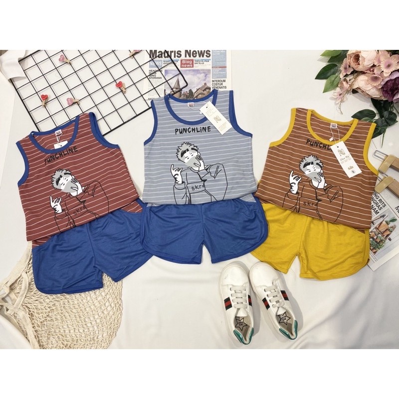 Bộ Quần Áo Cộc Bé Trai❤️Bộ Bé trai từ 14-28kgchất cotton đũi mềm mịn