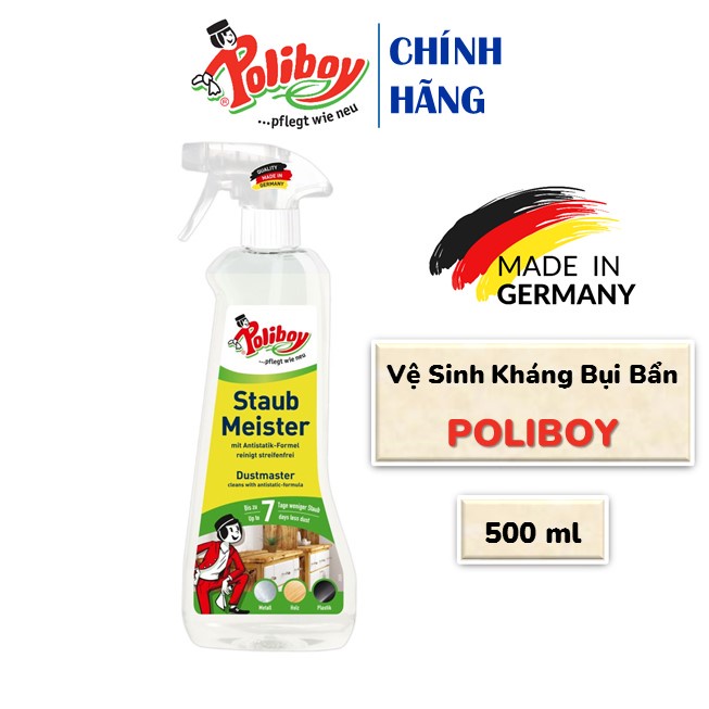 Xịt Kháng Bụi Bẩn Nội Thất POLIBOY Vệ Sinh Và Ngăn Chặn Bụi Bám Trên Các Bề Mặt 500ml