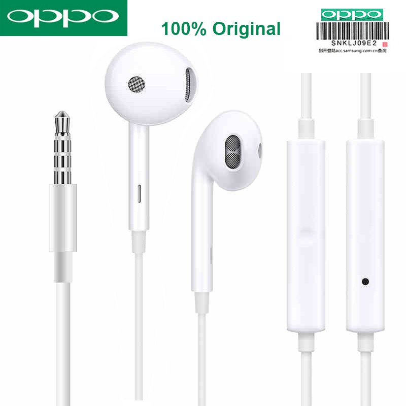 Tai nghe Oppo màn xanh hàng zin jack cắm 3.5 mm hàng chính hãng âm thanh cực chất