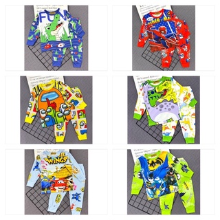 Đồ bộ dài tay thun lạnh bé trai size 23-40kg-set thu đông bé trai