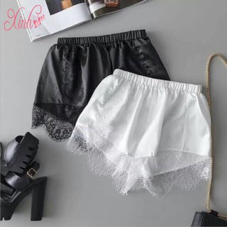 Quần Đùi Nữ Satin Phối Ren Có Thể Mặc Đi Chơi, Đi Ngủ Rất Tiện Lợi