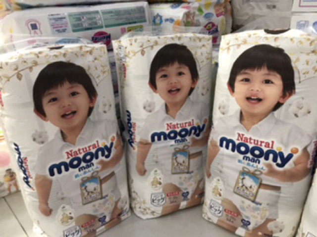 [HCM] MOONY NATURAL (NỘI ĐỊA NHẬT) Tả/Bỉm dán/quần full size NB66,S60,M48,L40
