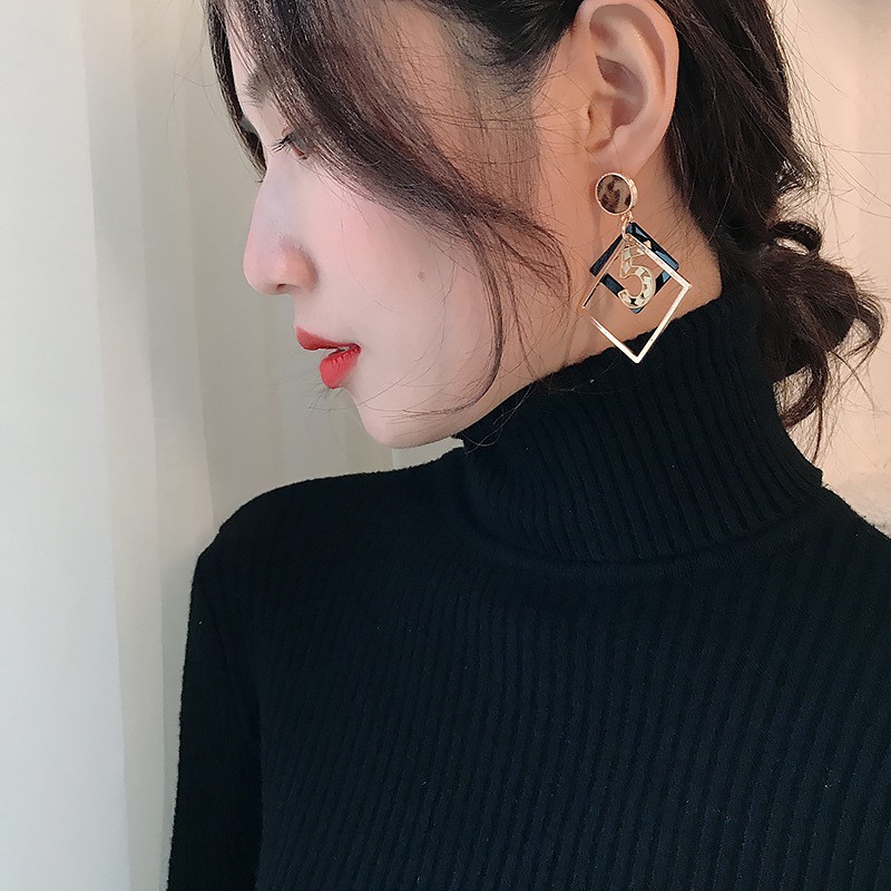 Bông tai nữ Hàn Quốc thời trang khuyên tai nữ dáng dài cá tính chất liệu hợp kim giá rẻ