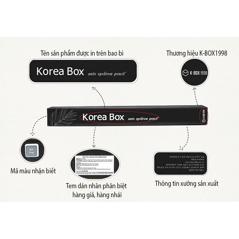 [CAO CẤP] Chì Kẻ Mày Đầu Vát Hàn Quốc Foxy Kbox1998 Chống Nước Không Trôi | BigBuy360 - bigbuy360.vn