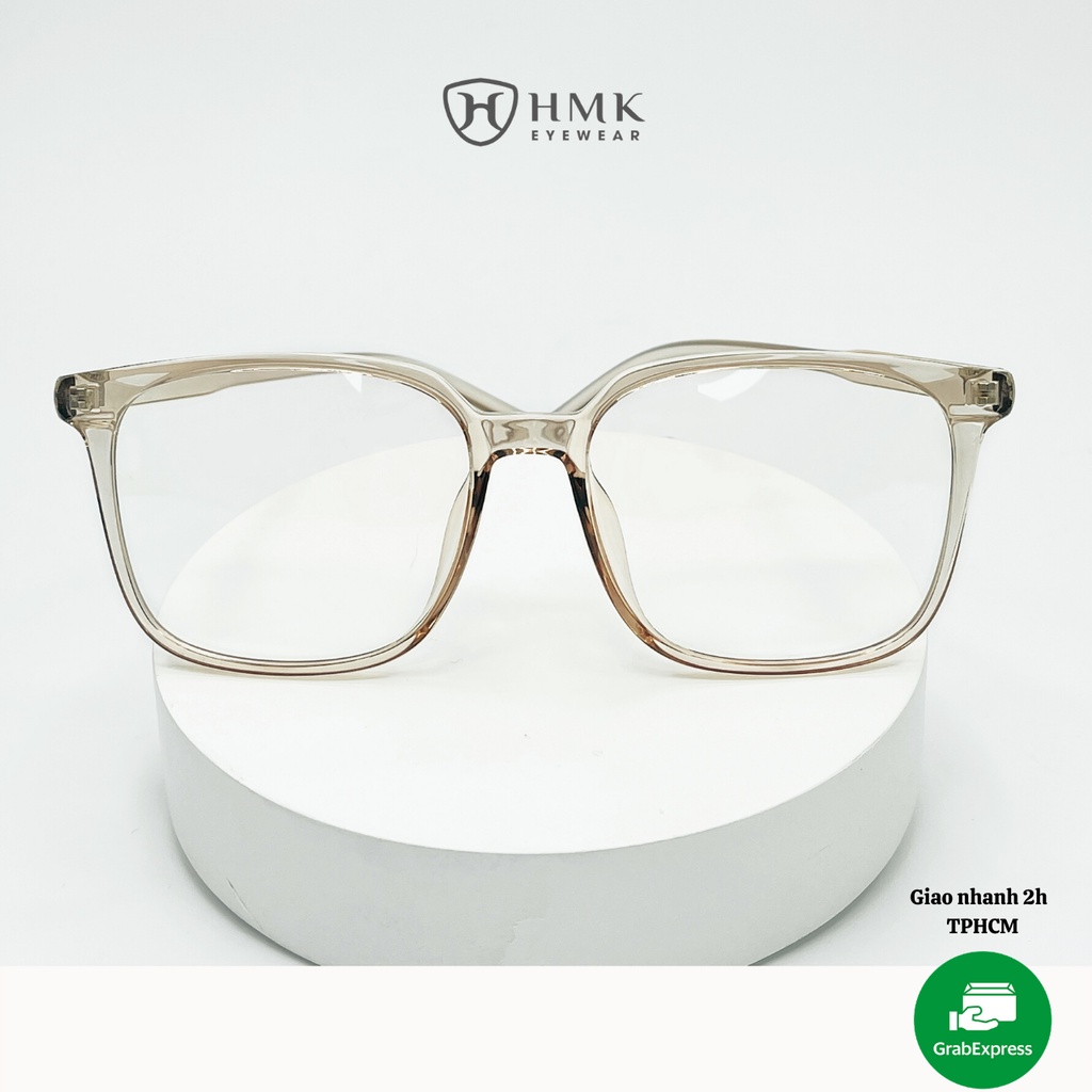 Gọng kính cận nam nữ HMK mắt vuông chất liệu nhựa dẻo tr90 màu sắc thời trang 217