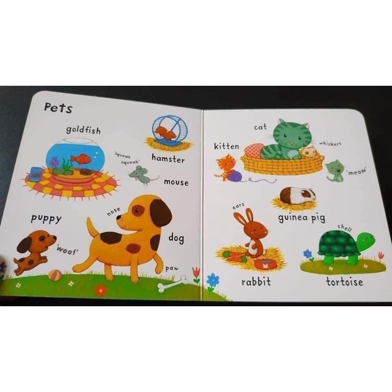 Bộ nhập original - Usborne Very First Words 10c bìa cứng siêu đẹp