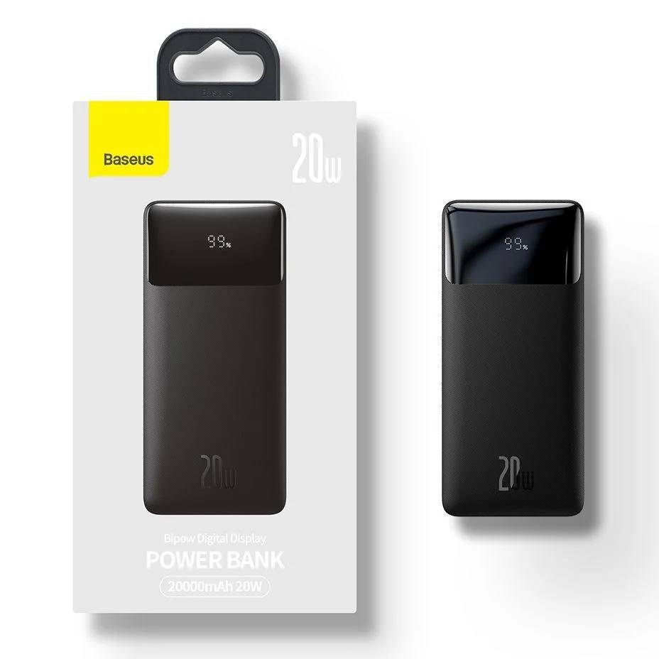 Sạc pin dự phòng 20000mah bipow cho iphone ipad android samsung oppo xiaomi sạc nhanh 20w chính hãng baseus