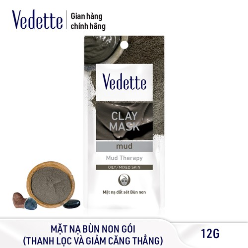 Mặt nạ đất sét Vedette Bùn Khoáng (Mud) 12g (TPM269)