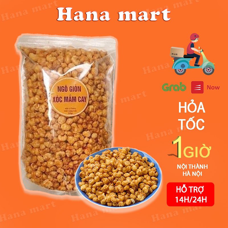 Ngô Giòn Xóc Mắm Cay túi 500gr-Ngô Cay -Ngô Chiên
