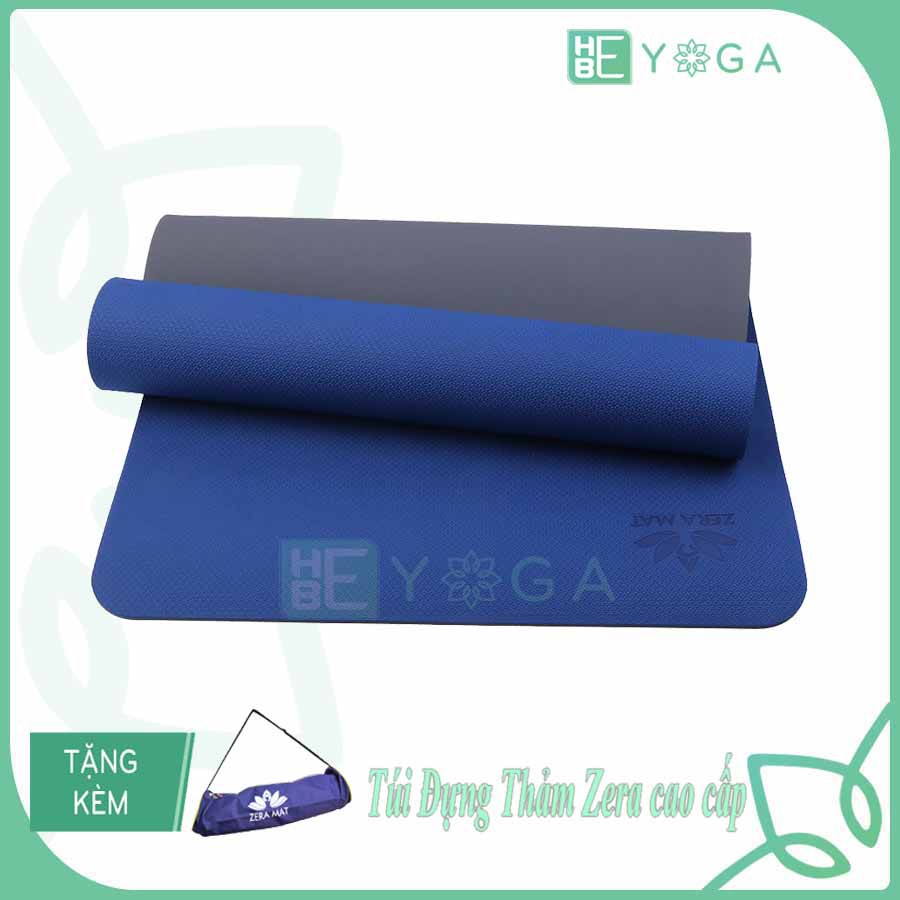 Thảm Yoga TPE 6mm 2 Lớp + Kèm Túi Đựng Cao Cấp Zera