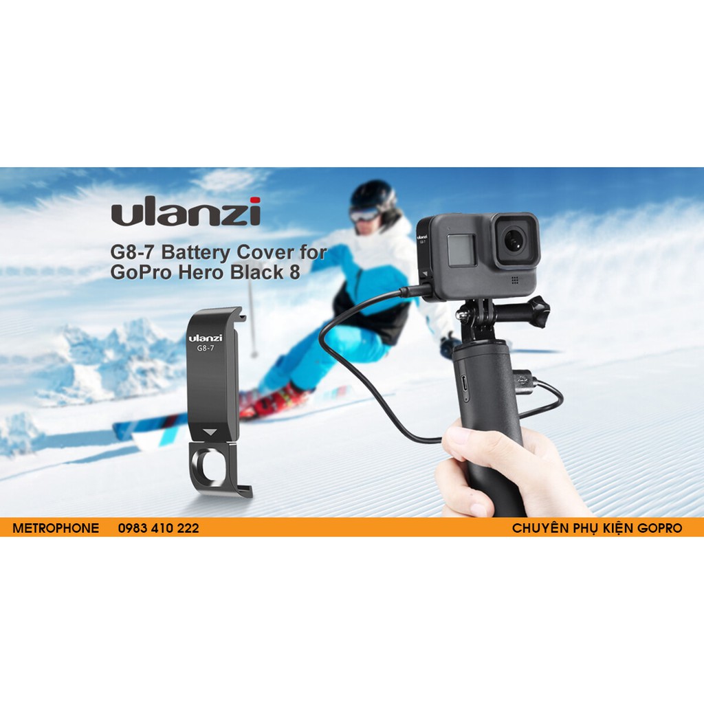 NẮP PIN GOPRO 8 HỖ TRỢ SẠC ULANZI G8-7 CNC