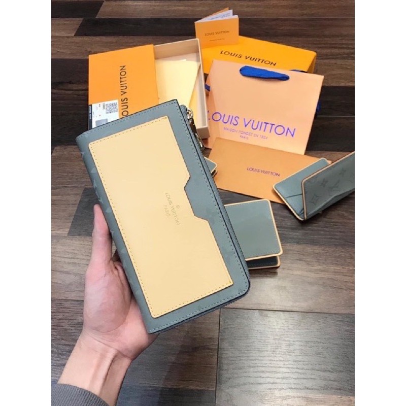 Ví nam lv cầm tay chất da pu cao cấp, ví da nam hàng 1:1