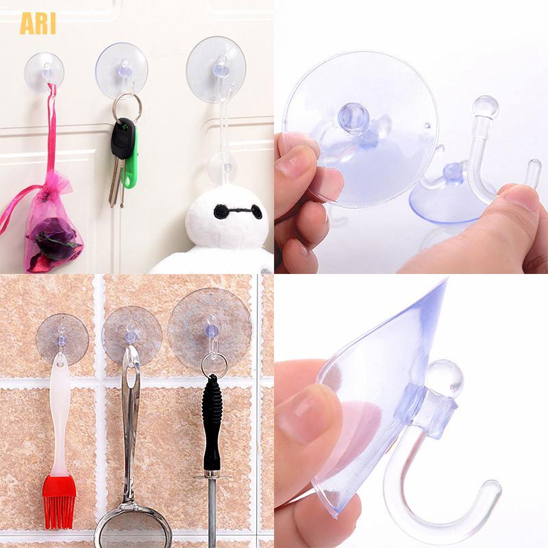 Móc Treo Đồ Dính Tường Trong Suốt Tiện Dụng Cho Phòng Tắm / Nhà Bếp