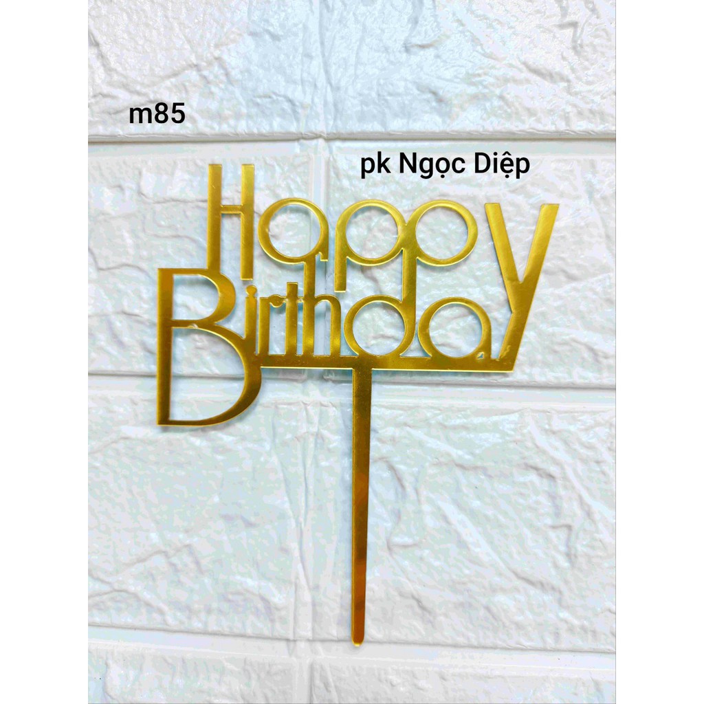 mika hpbd chữ đậm màu vàng(10 cái/set)