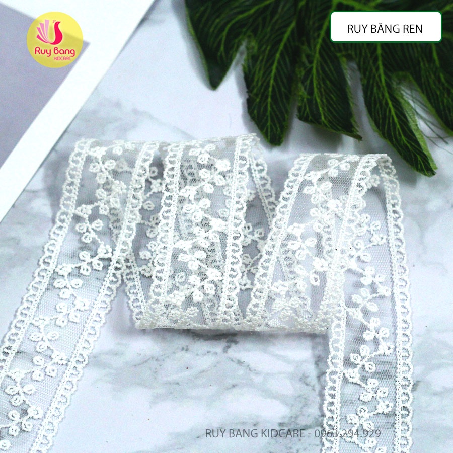 Ruy băng ren HQ, ruy băng làm nơ kẹp tóc