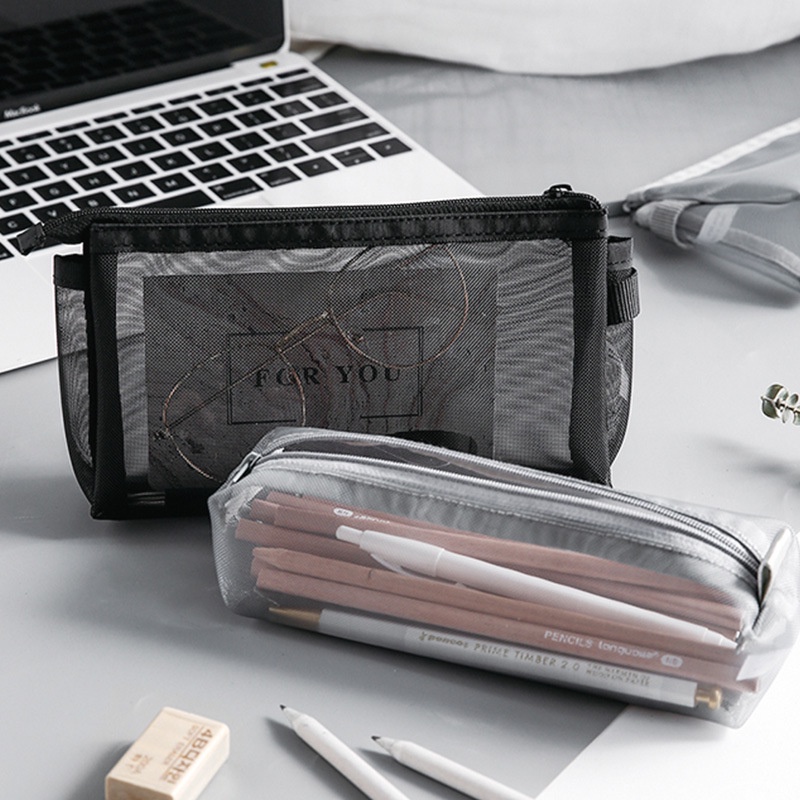 Túi đựng bút Muji dạng lưới tiện dụng