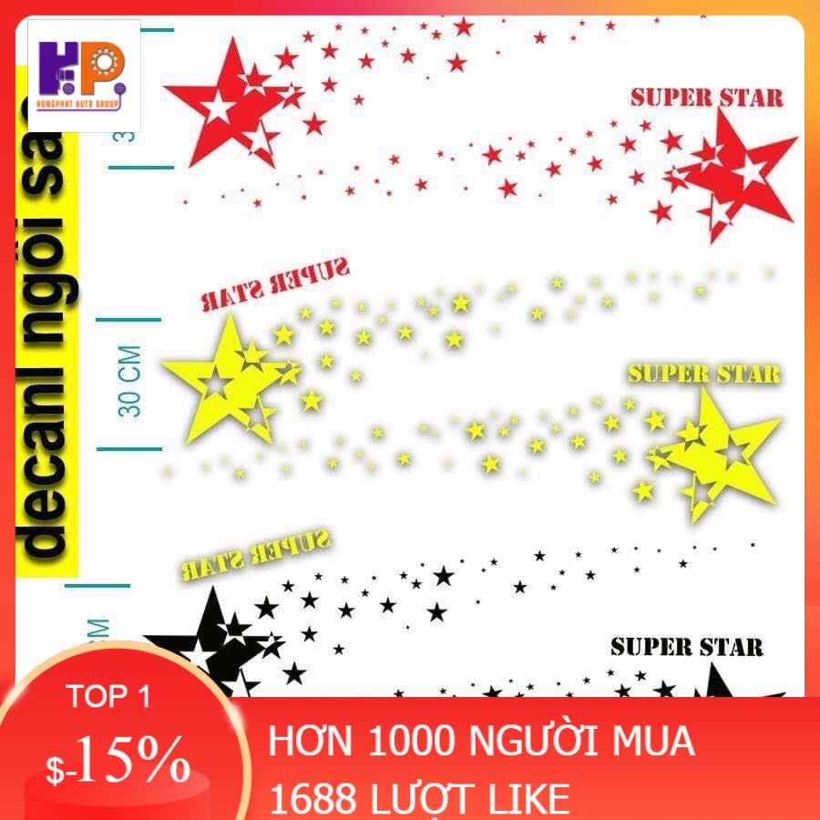 TEM DECAL HÌNH NGUYÊN DẢI NGÔI SAO CHO XE TẢI - Ô TÔ -XE HƠI  ĐỘC LẠ CHẤT CHƠI