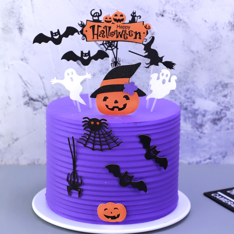 1 Bộ Que Cắm Trang Trí Bánh Kem Hình Chủ Đề Halloween