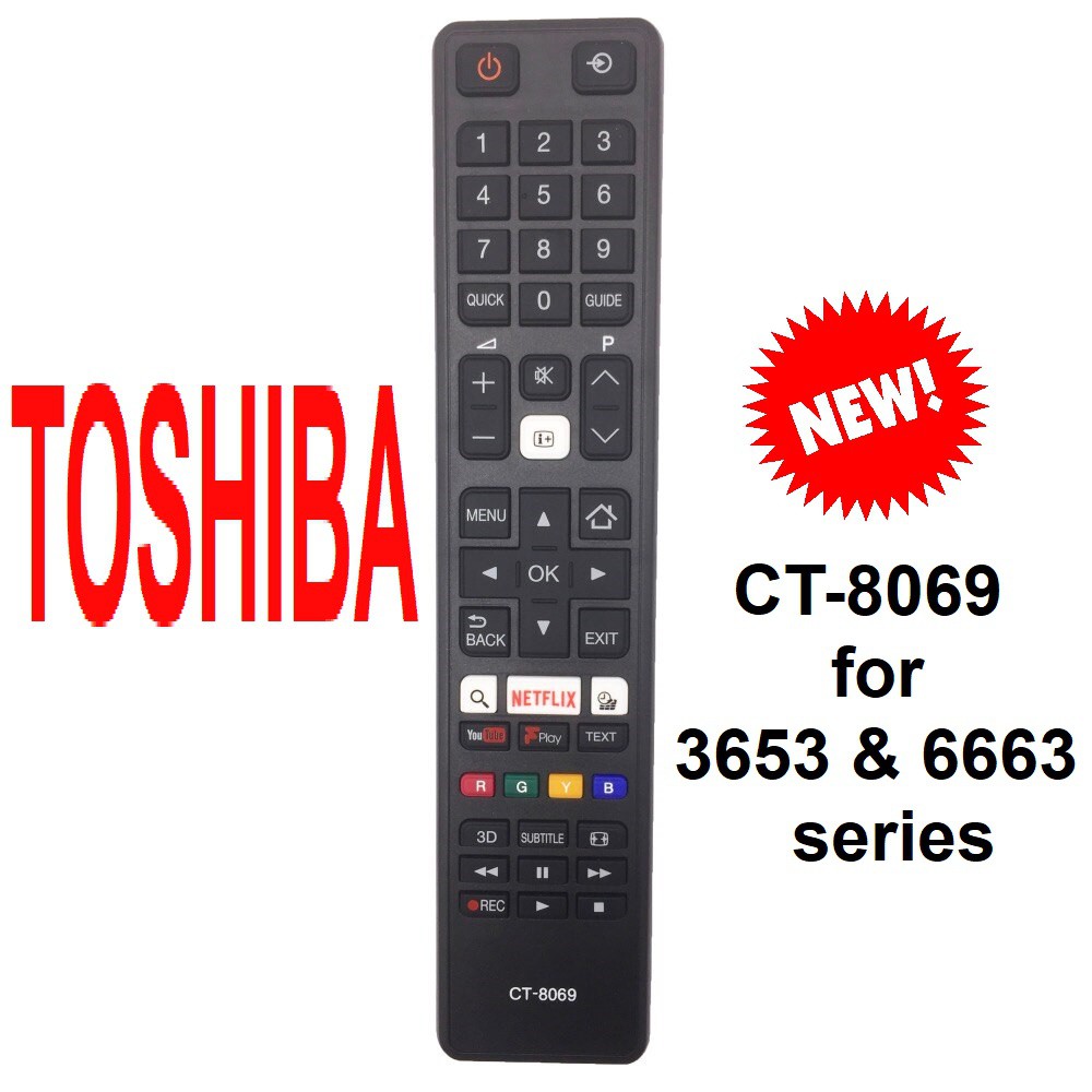 Remote điều khiển tivi TOSHIBA smart CT-8069 dòng 6653 và 3653