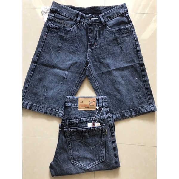 Quần Short Jean nam chất liệu cotton thiết kế màu sắc basic,quần bò ngố thoáng mát QS06