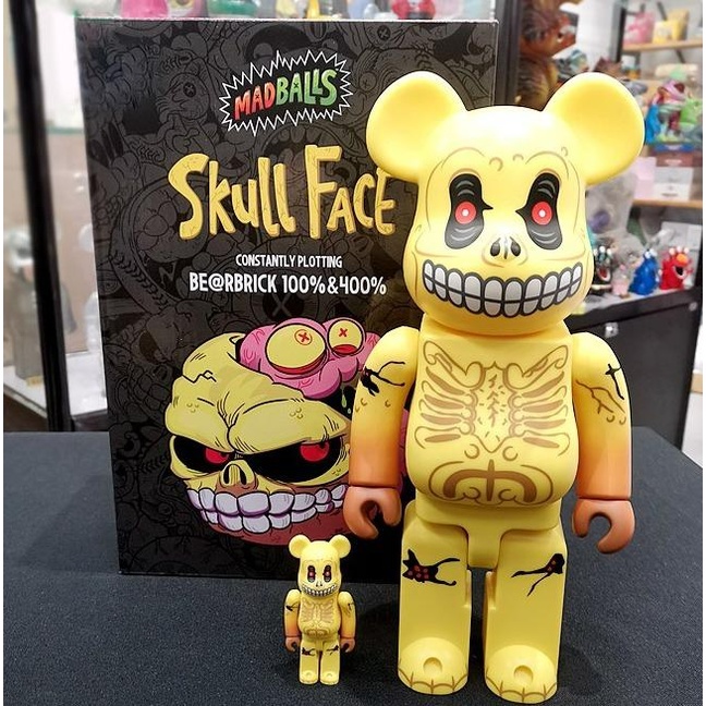 Mô Hình trưng bày decor Bearbrick Skull Face