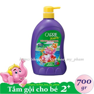 CARRIE JUNIOR-Tắm gội toàn thân cho bé hương Grapeberry ( Nho + Dâu ) 700 gr