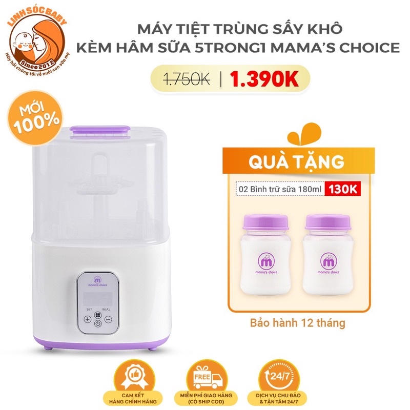 Máy tiệt trùng sấy khô và hâm sữa Mama’s Choice