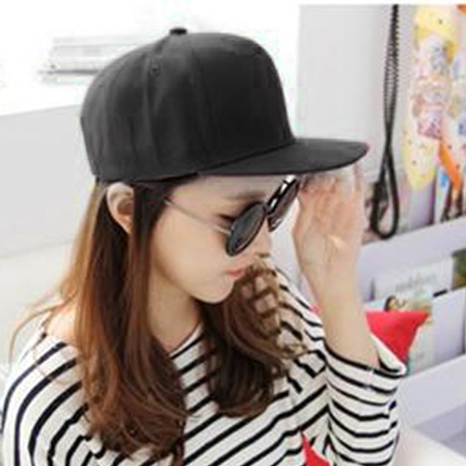 Mũ Hip Hop Đen Trơn Thời Trang