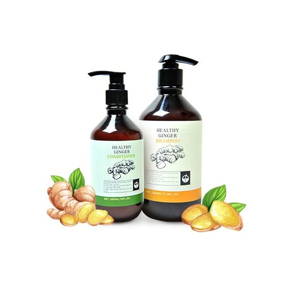 Combo dầu gội và dầu xả Gừng Cỏ cây hoa lá