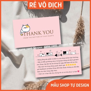 (combo 100 cái) card cảm ơn, thank you card, card cảm ơn khách hàng, hàng có sẵn