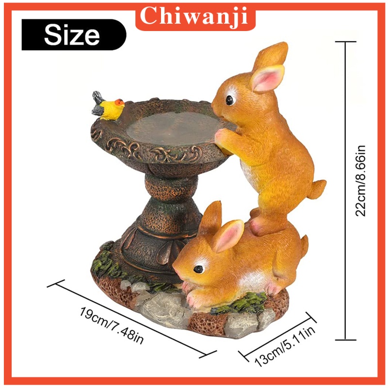 Đồ trang trí Chú Thỏ Có Đèn LED Sử Dụng Năng Lượng Mặt Trời Trang Trí Sân Vườn