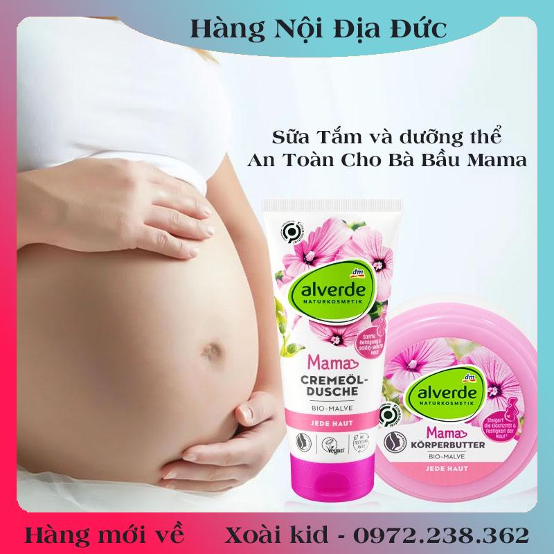 [auth] Sữa tắm và dưỡng thể Alverde Mama cho bà bầu và sau sinh của Đức [Hot]