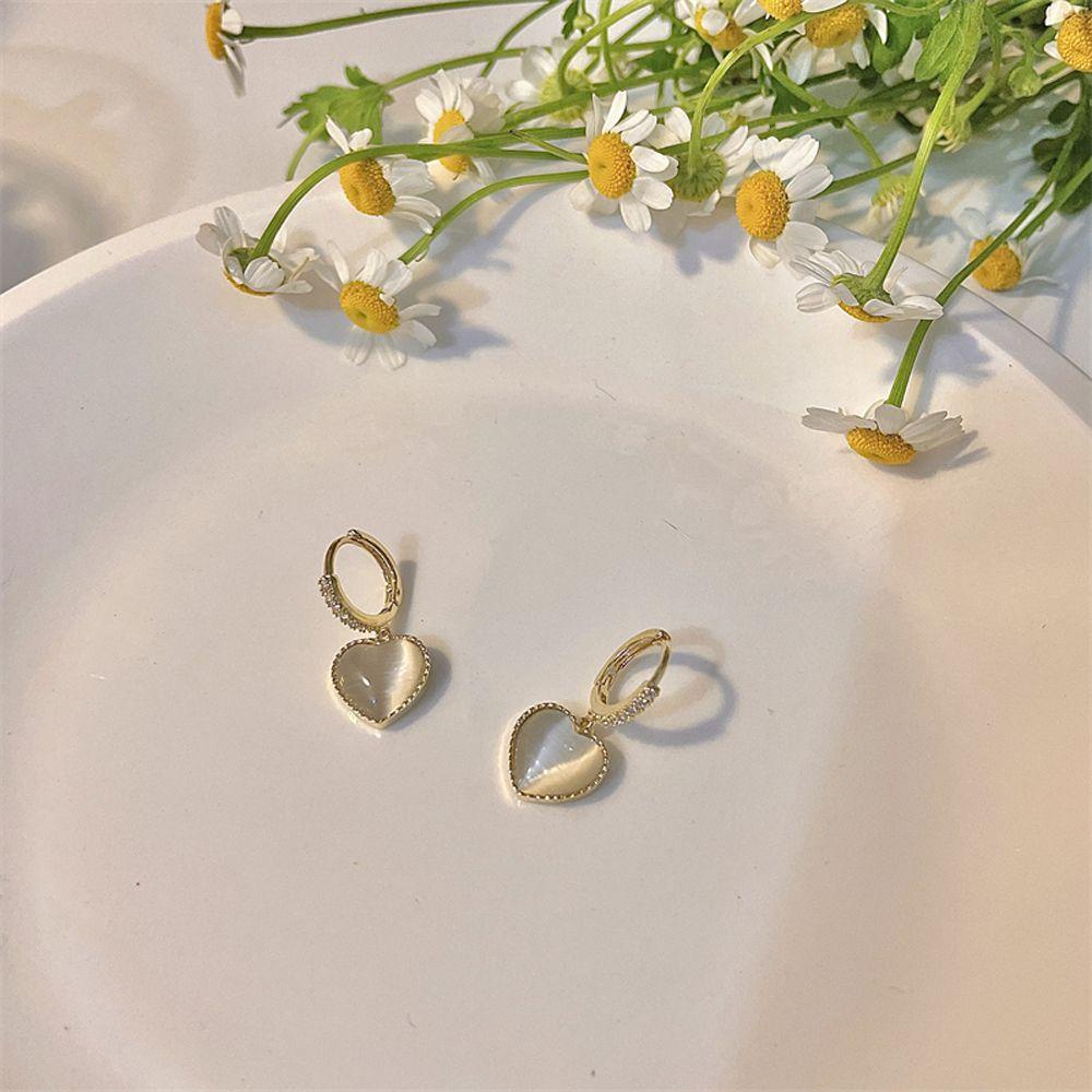 DANILO Bông Tai Dạng Vòng Hình Mắt Mèo Thiết Kế Tinh Tế Sang Trọng Cho Nữ