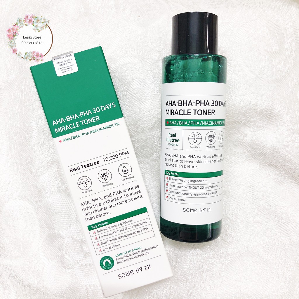 Nước Hoa Hồng Mụn AHA-BHA-PHA 30 days Miracle Toner Some By Mi