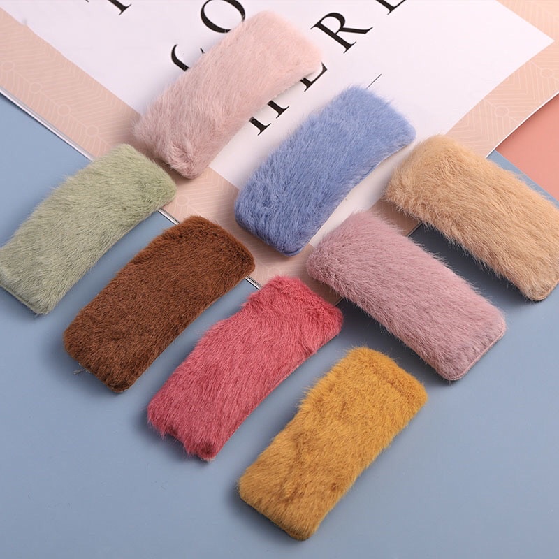 Kẹp Tóc Mái Phối Lông Tiểu Thư Xinh Xắn Phong Cách Hàn Quốc Mainia Shop