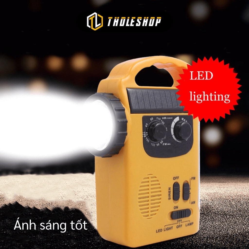 [SGD] Radio AM/FM - Đài Phát Thanh Sử Dụng Năng Lượng Mặt Trời Kiêm Đèn Pin Khẩn Cấp 9574