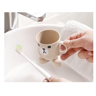 Ly cốc lúa mạch có quai cầm hình gấu cakeshop hcm