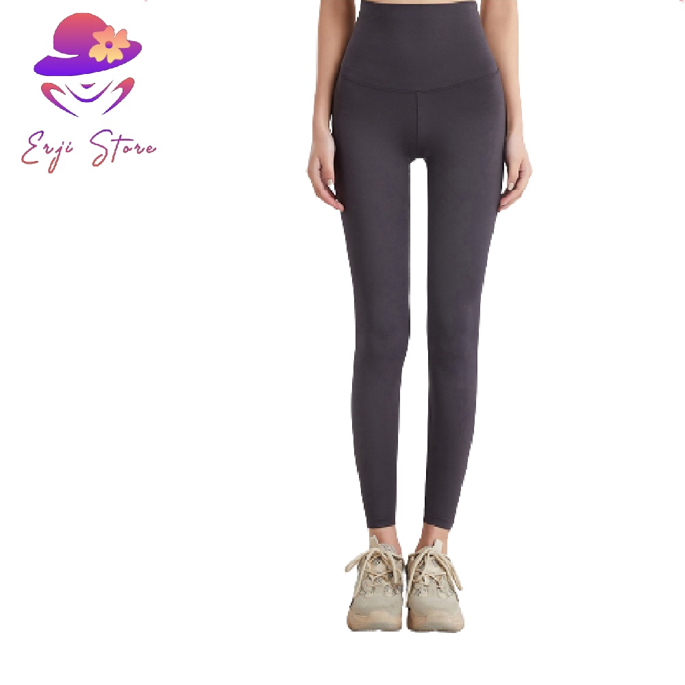 Quần legging nữ dài lưng cao dày dặn Erji vải thun thái cao cấp dáng ôm mặc nhà đi chơi tập gym E01 | BigBuy360 - bigbuy360.vn