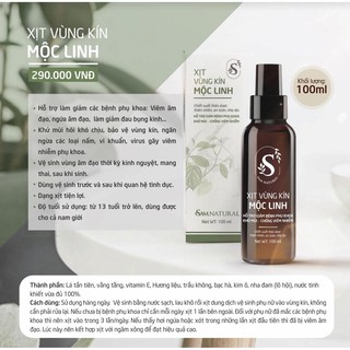 Xịt vùng kín Mộc Linh SamNatural