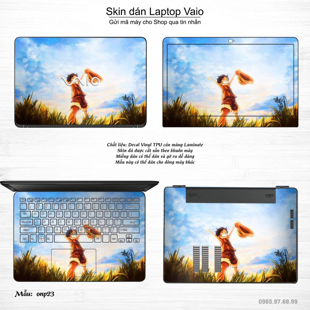 Skin dán Laptop Sony Vaio in hình One Piece _nhiều mẫu 21 (inbox mã máy cho Shop)