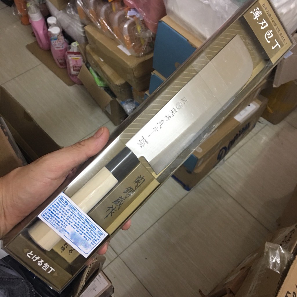 Dao bếp Nakiri Nhật Bản đầu vuông Tsubazo Made in Japan 29.5cm cao cấp nhập khẩu chính hãng