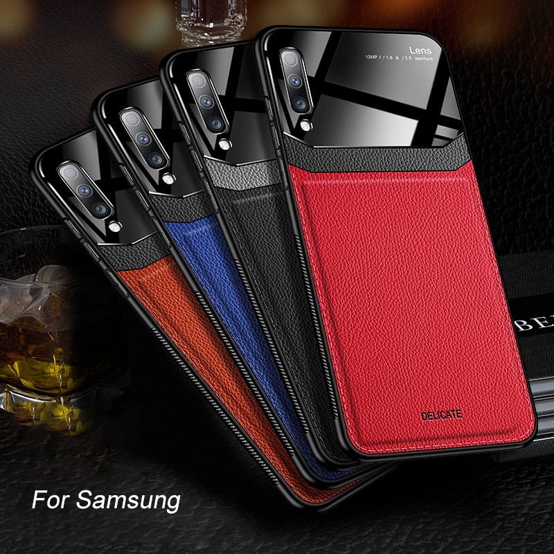 Ốp điện thoại phối da cao cấp cho Samsung S8 S8+ S9 S9+ S10 S10+ S10E Note8 Note9 Note10 Note10Pro