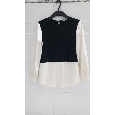 Sơmi phối thun zara