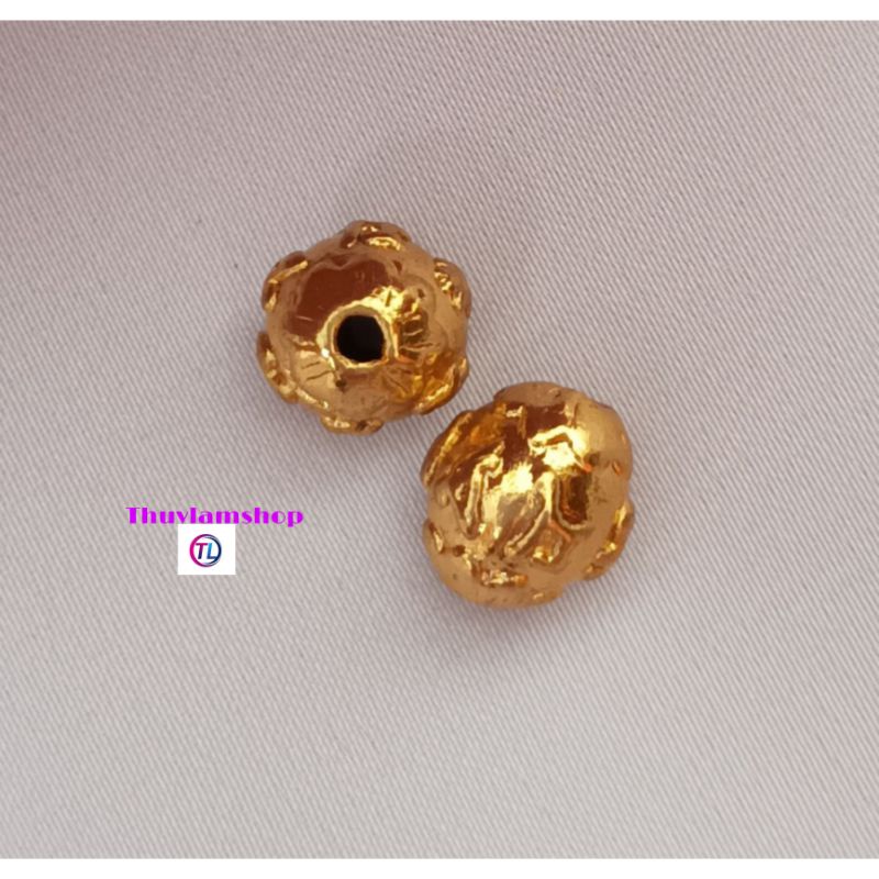 Bi khắc chú Ommani hình búp sen 6li làm vòng