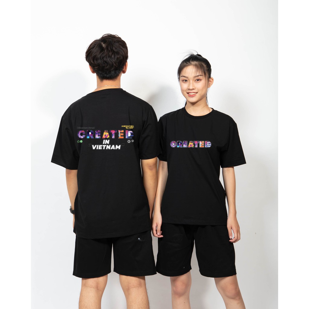 Áo phông form rộng tay lỡ Unisex Thun Nam Nữ Created Local Brand Mi Midori