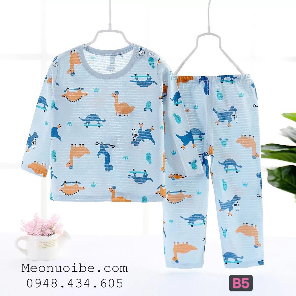 Bộ quần áo sợi tre dài tay cho bé