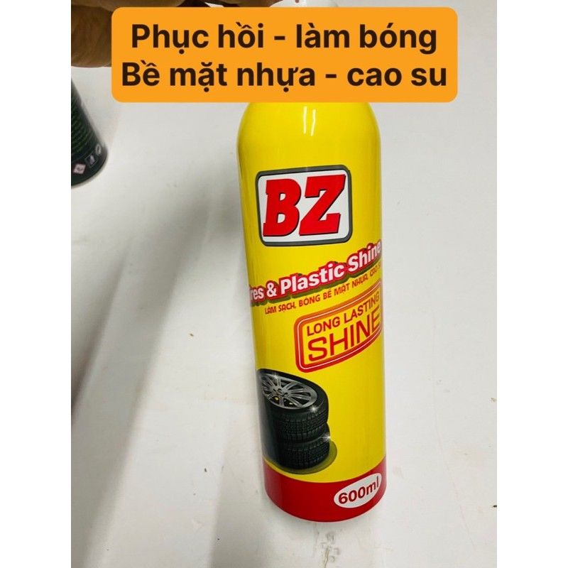 phục hồi nhựa nhám và đáng bóng vỏ xe,Nước rửa lốp xe đen bóng SHINE loại 600ml